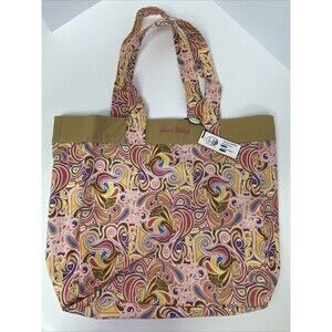 Sport Haley Paisley Pink Tan Yellow Golf Tote Purse Bag - NWT